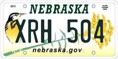 NE license plate XRH504