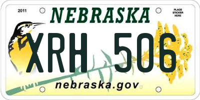 NE license plate XRH506
