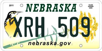 NE license plate XRH509