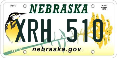 NE license plate XRH510