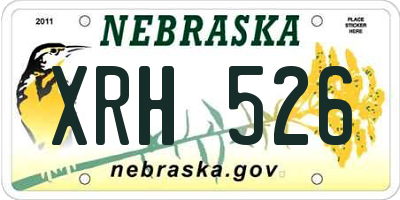 NE license plate XRH526