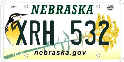 NE license plate XRH532
