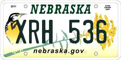 NE license plate XRH536