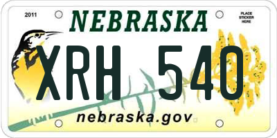 NE license plate XRH540