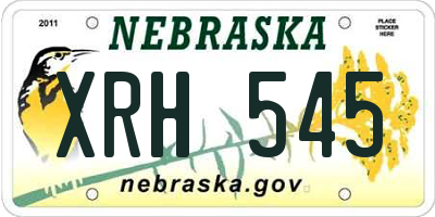 NE license plate XRH545