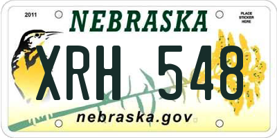 NE license plate XRH548
