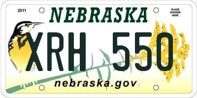 NE license plate XRH550
