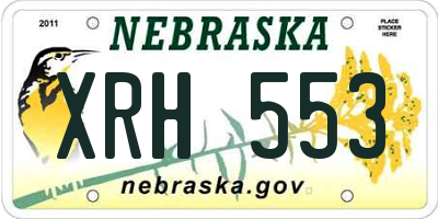 NE license plate XRH553