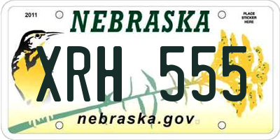 NE license plate XRH555