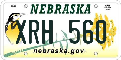 NE license plate XRH560