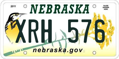 NE license plate XRH576
