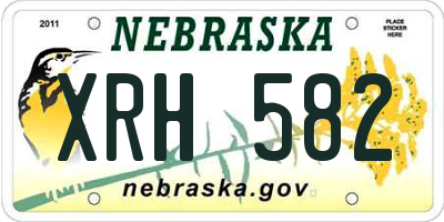 NE license plate XRH582