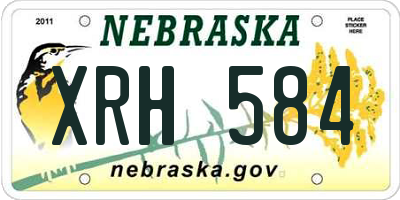 NE license plate XRH584