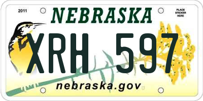 NE license plate XRH597