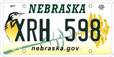 NE license plate XRH598