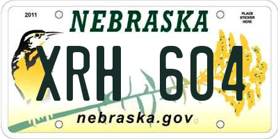NE license plate XRH604