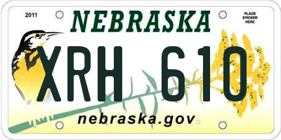 NE license plate XRH610