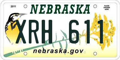 NE license plate XRH611