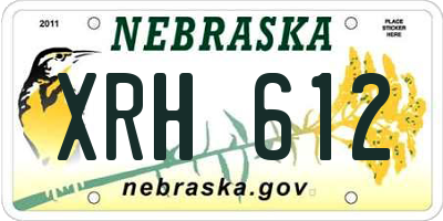 NE license plate XRH612
