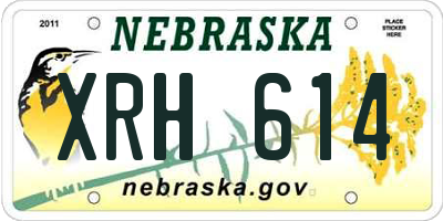 NE license plate XRH614