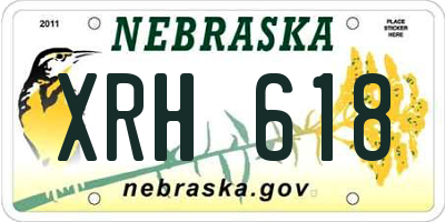 NE license plate XRH618