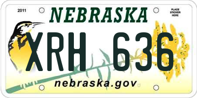 NE license plate XRH636