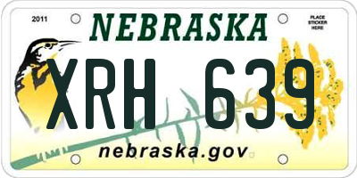 NE license plate XRH639