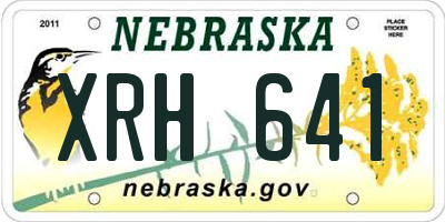 NE license plate XRH641