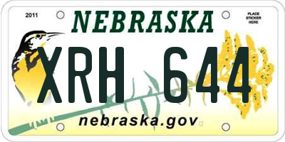 NE license plate XRH644