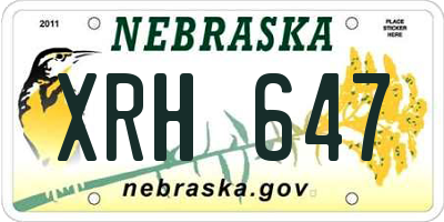 NE license plate XRH647