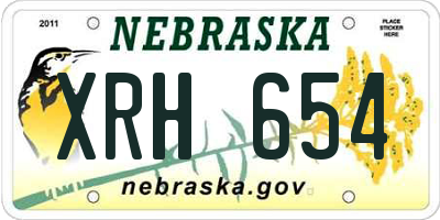 NE license plate XRH654
