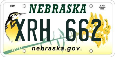 NE license plate XRH662