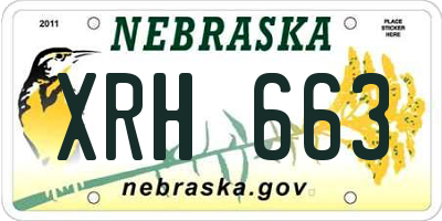 NE license plate XRH663