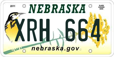 NE license plate XRH664