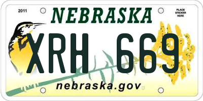 NE license plate XRH669