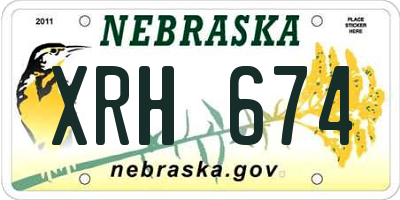 NE license plate XRH674