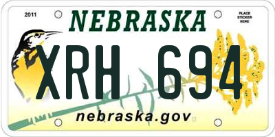 NE license plate XRH694