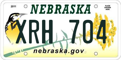 NE license plate XRH704
