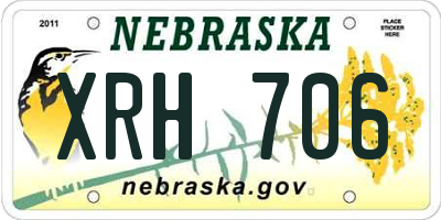 NE license plate XRH706