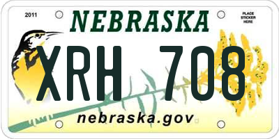 NE license plate XRH708