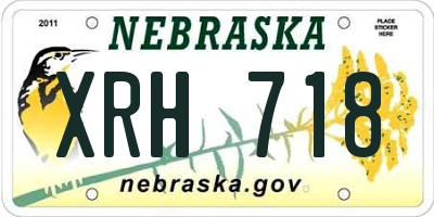NE license plate XRH718