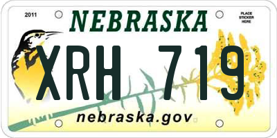 NE license plate XRH719