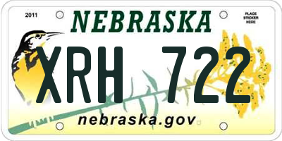 NE license plate XRH722
