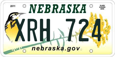 NE license plate XRH724