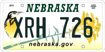 NE license plate XRH726