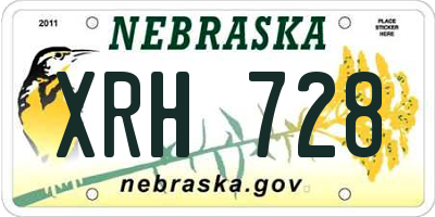 NE license plate XRH728