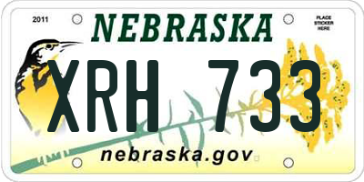 NE license plate XRH733