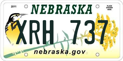 NE license plate XRH737