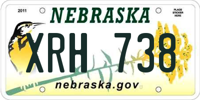 NE license plate XRH738