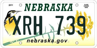 NE license plate XRH739